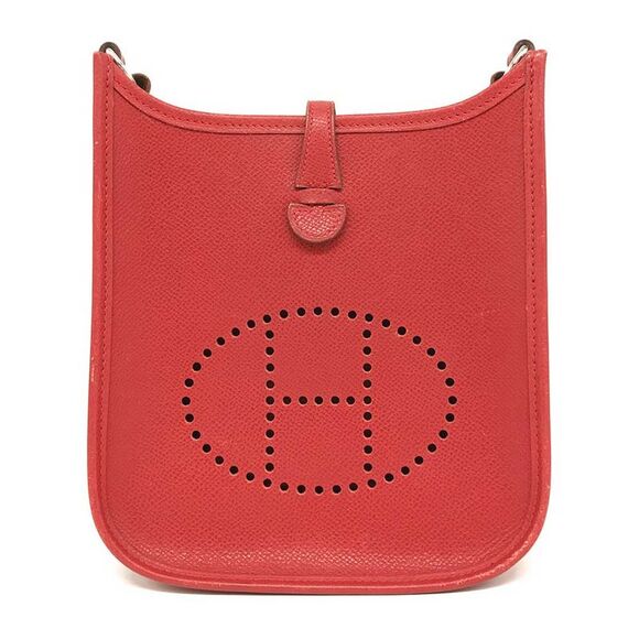 Hermes Evelyne TPM Leather Shoulder Bag Red - Picture 1 of 6